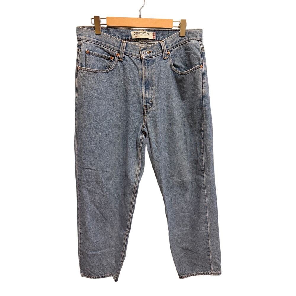 Levi's 560 jeans Mens Blue Comfort Fit Relaxed Tapered Light Denim Y2K 34x30